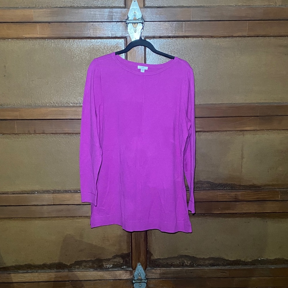 J. Jill Vibrant Magenta and Blue Long Sleeve Top Set